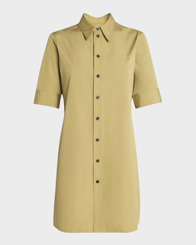Short-Sleeve Button-Down Tunic