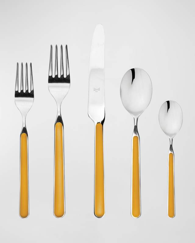 Fantasia Mustard 20-Piece Flatware Set