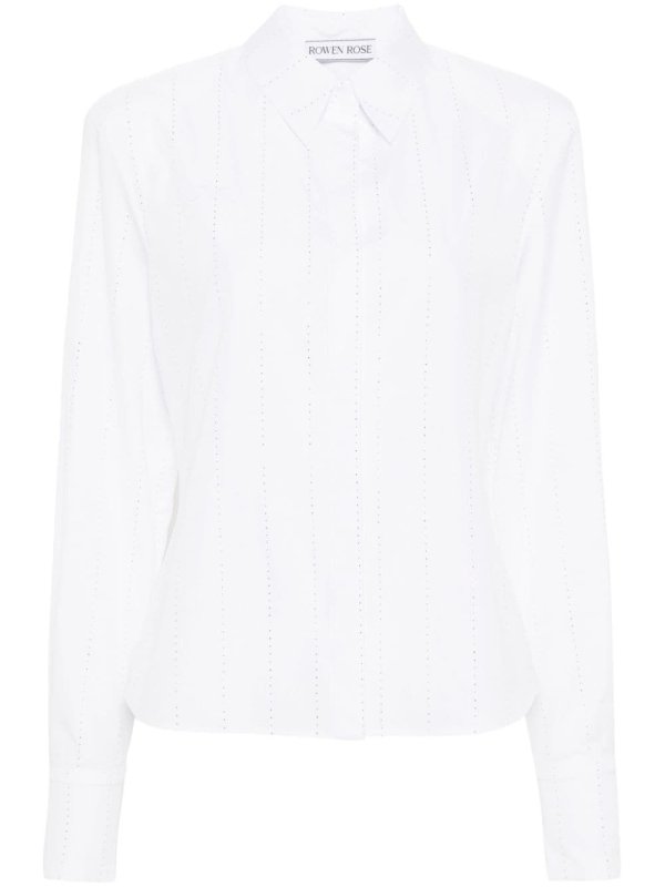 crystal-embellished cotton shirt