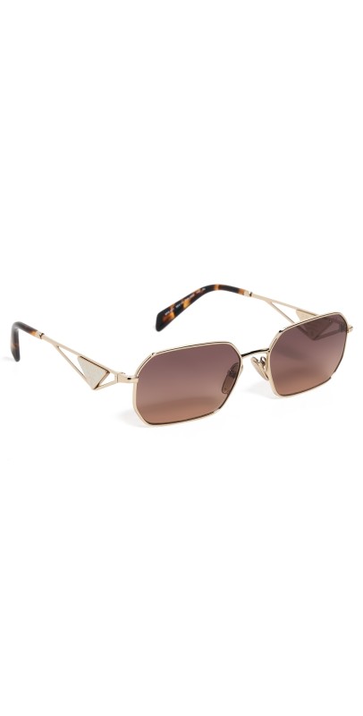 Prada 0PR A51S Sunglasses Pale Gold