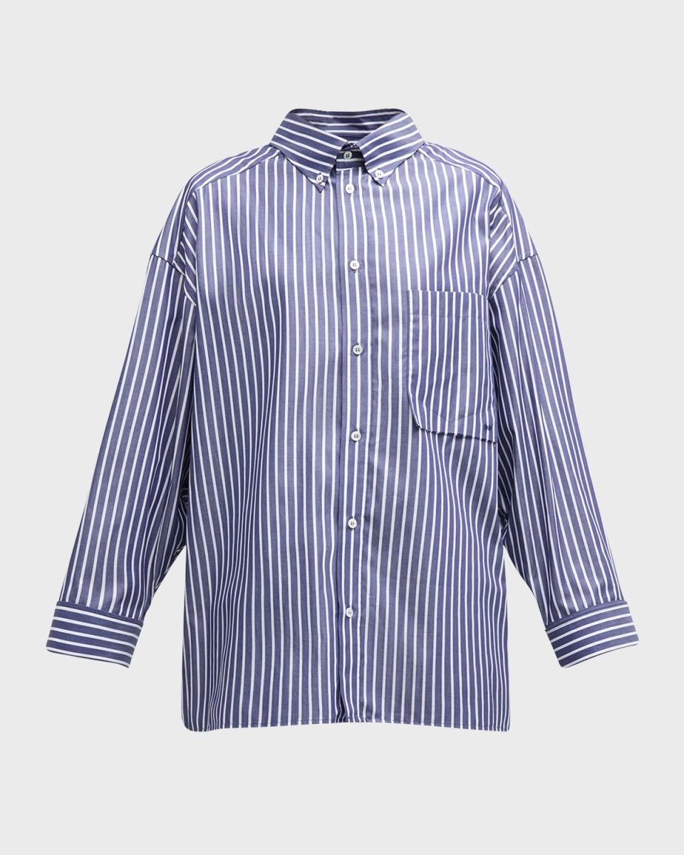 Long Stripe Oversized Shirt