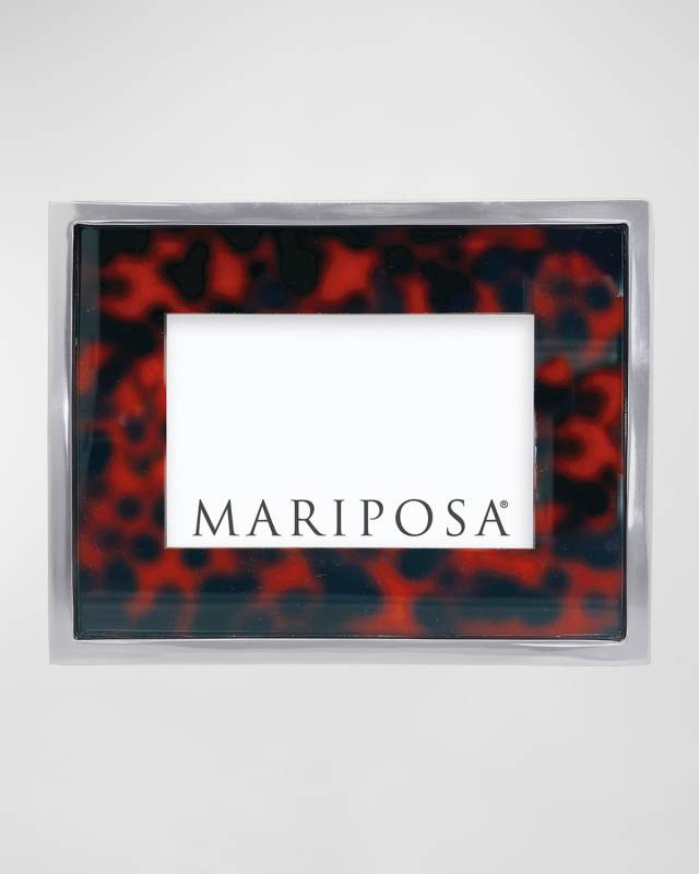 Tortoise with Metal Border Frame, 4" x 6"