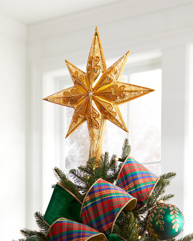 Golden Radiance Christmas Tree Topper