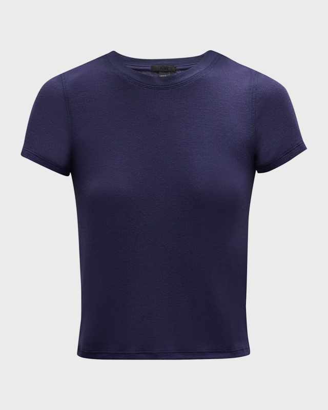 Modal Rib Short-Sleeve Crewneck T