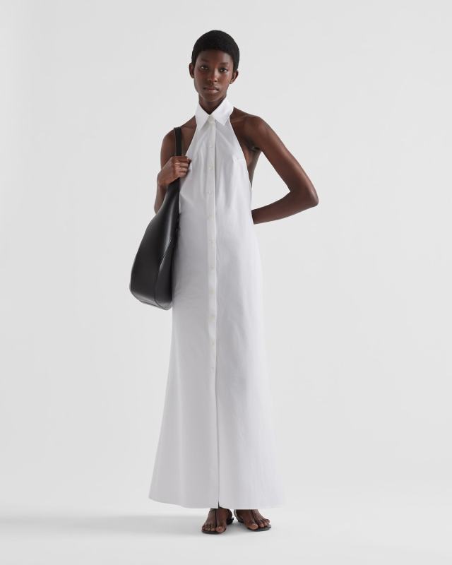 PRADA Long poplin shirt-dress
