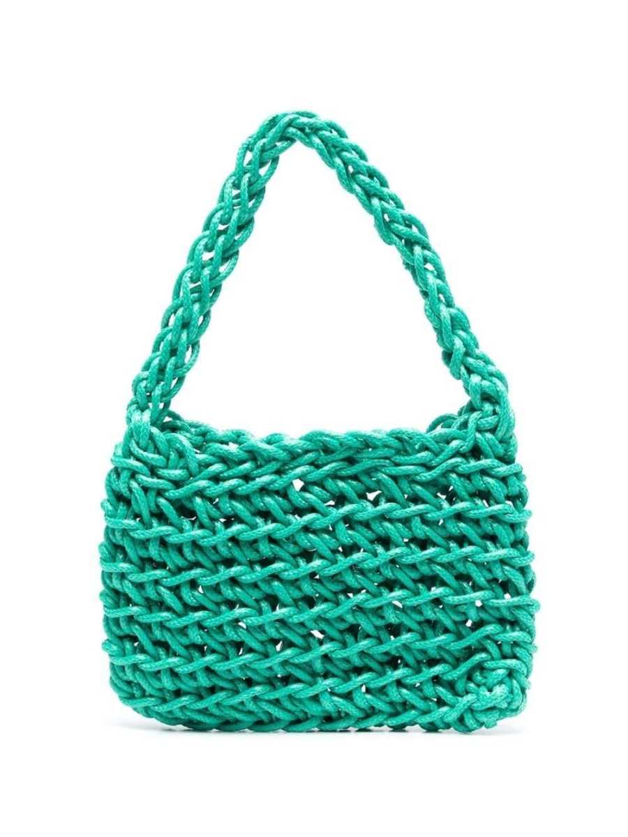 knitted tote bag