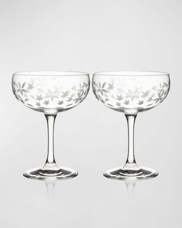 Chatham Bloom Coupe Cocktail Glasses, Set of 2