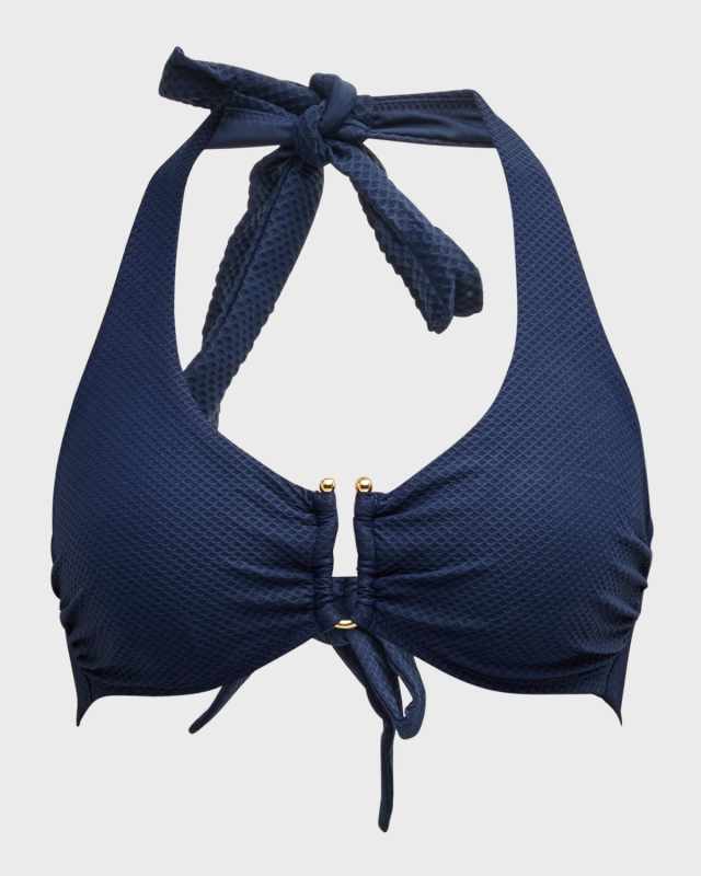 Core Textured U-Bar Bikini Top (D-G Cup)