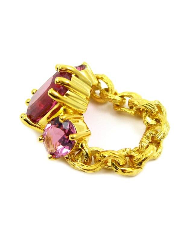 18KY RUBY T/PT RING