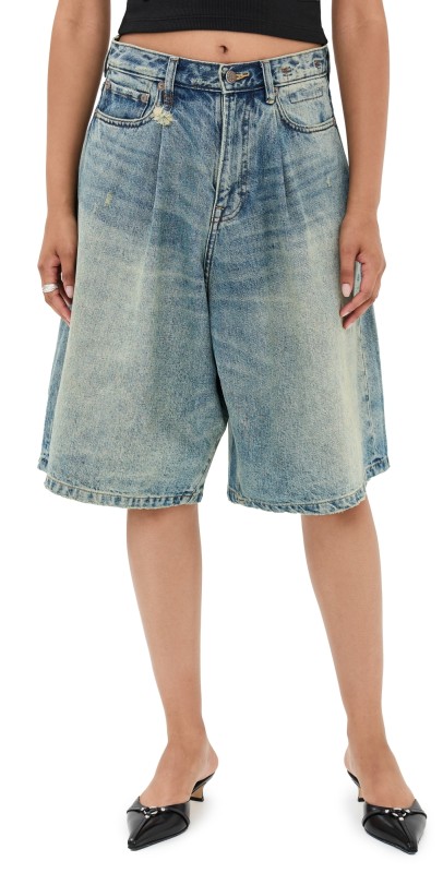 R13 Jesse Denim Shorts Arnett Indigo