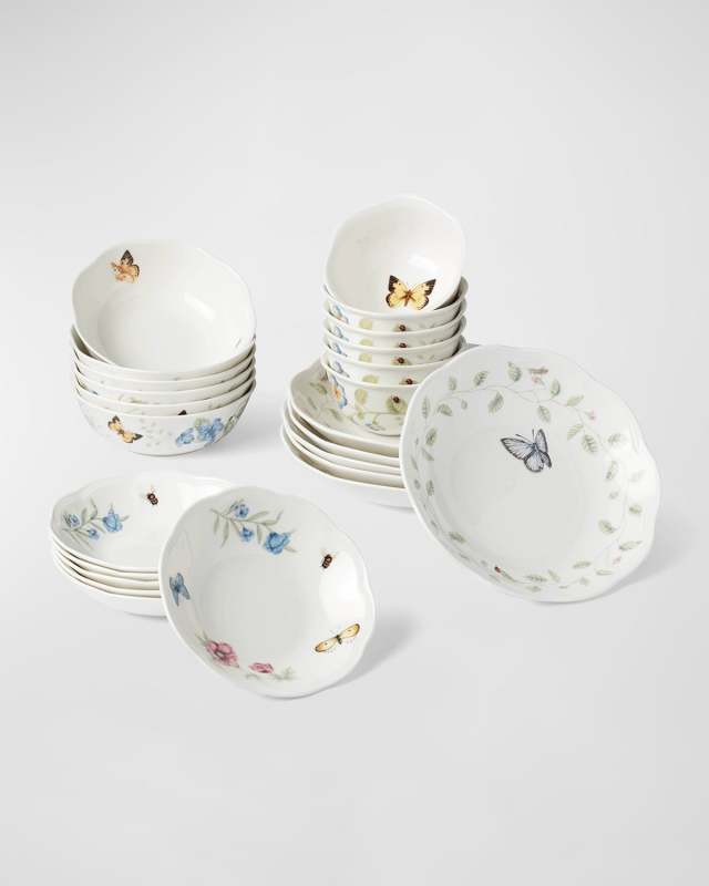 Butterfly Meadow 24-Piece Bowl Set