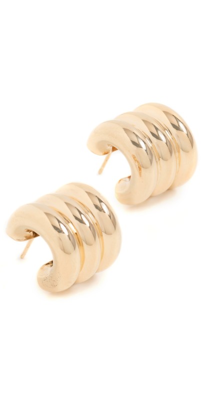 Jennifer Zeuner Jewelry Kyle 3/4 Hoops Gold