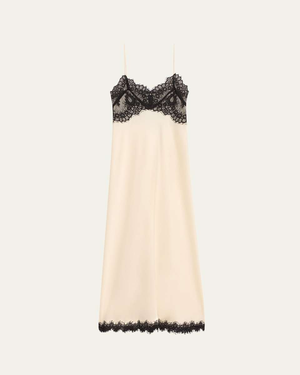 Ameliane Lace-Trimmed Slip Dress