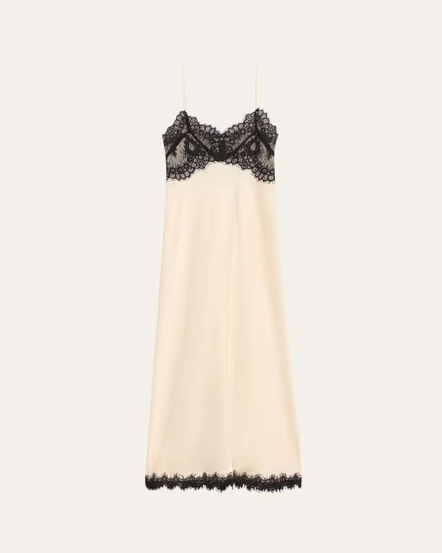 Ameliane Lace-Trimmed Slip Dress
