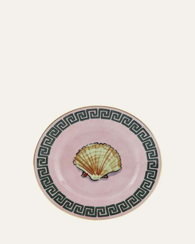 Il Viaggio di Nettuno Pink Bread Plate