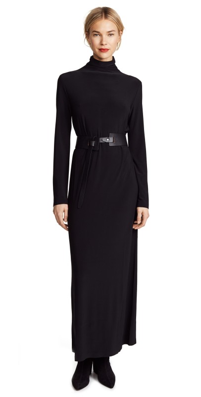 Norma Kamali Turtleneck Gown Black