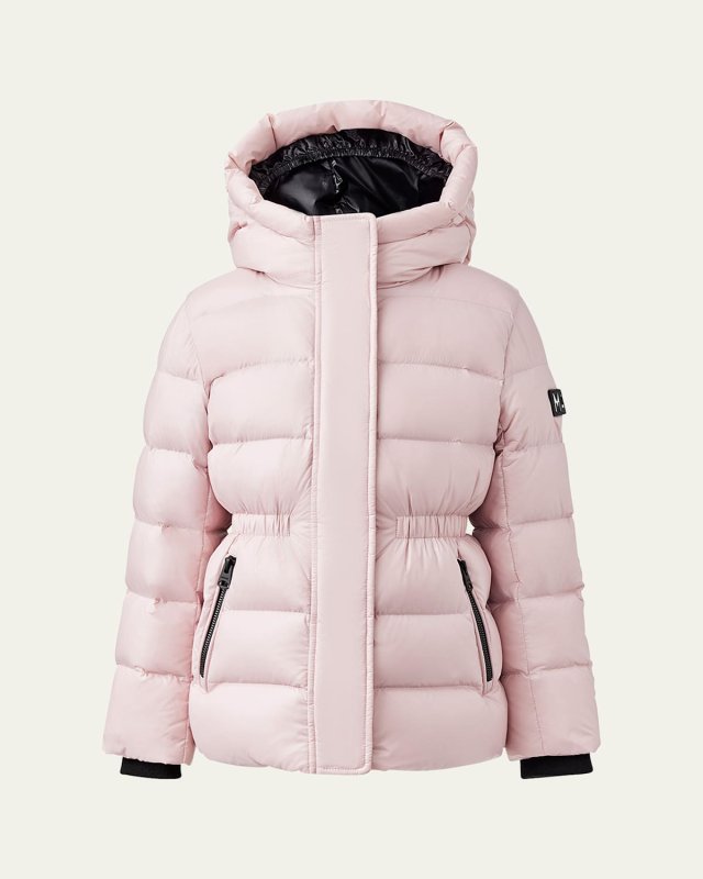 Girl's Alannis Medium Down Logo-Print Parka, Size 2-