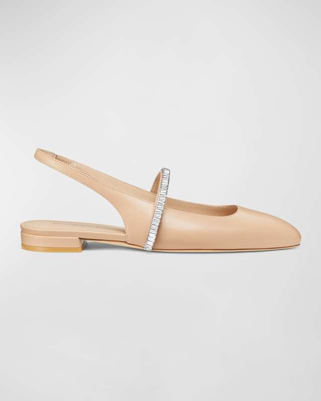 Stefanie Leather Slingback Ballerina Flats