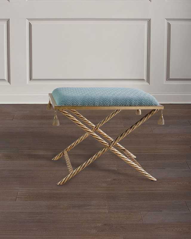 Delfern Tasseled Gold Leaf Bench
