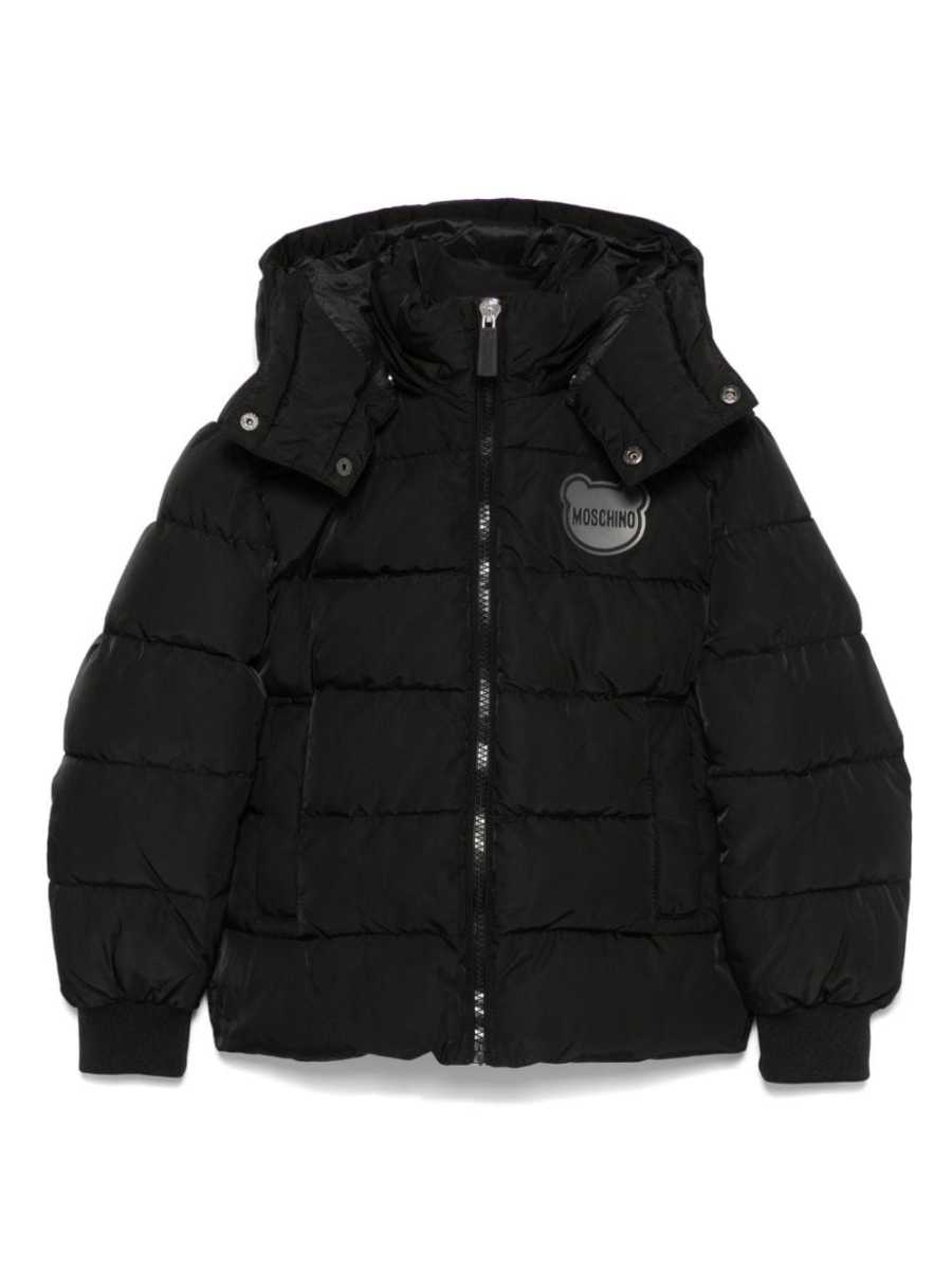 Teddy Bear-patch puffer jacket