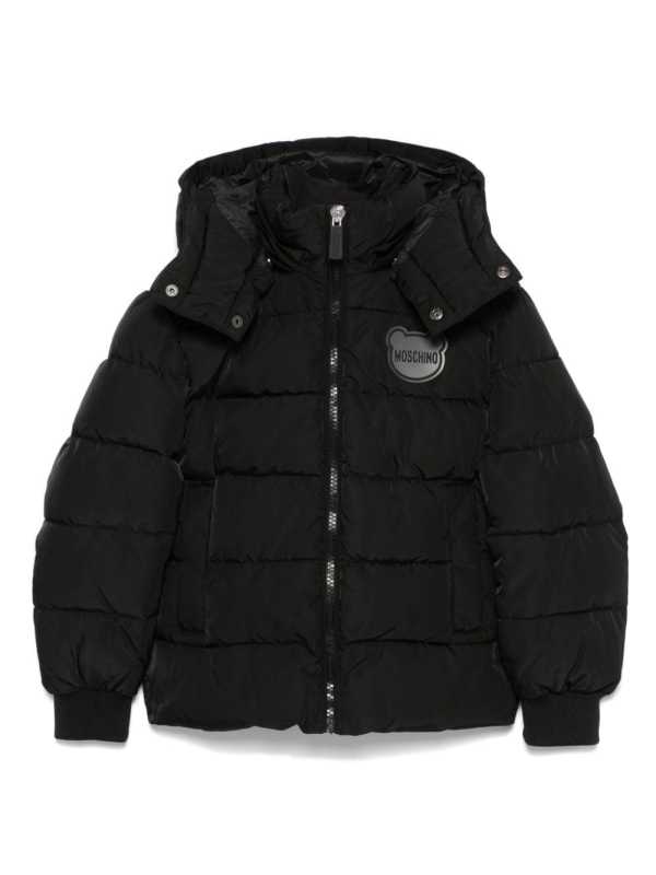 Teddy Bear-patch puffer jacket