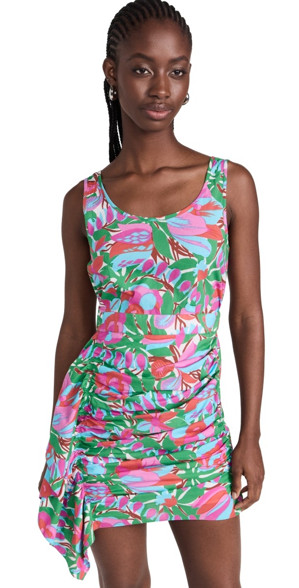 RHODE Tilda Dress White Fleur Tropicale