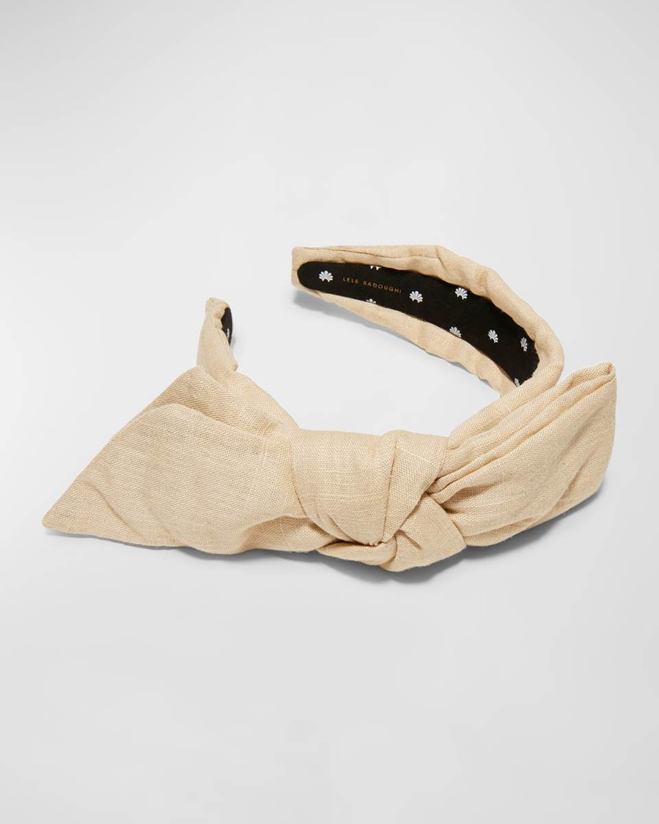 Holly Linen Bow Headband