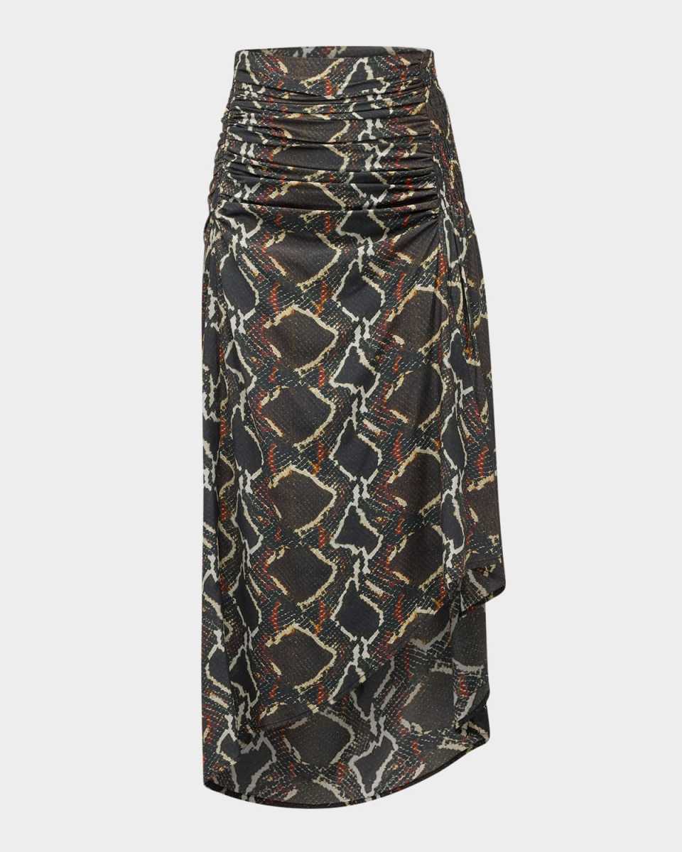 Alessandra Ruched Midi Skirt