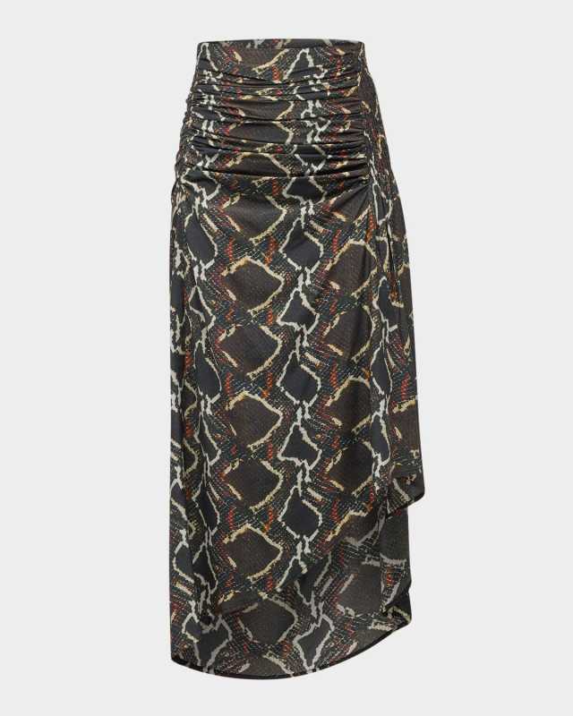 Alessandra Ruched Midi Skirt
