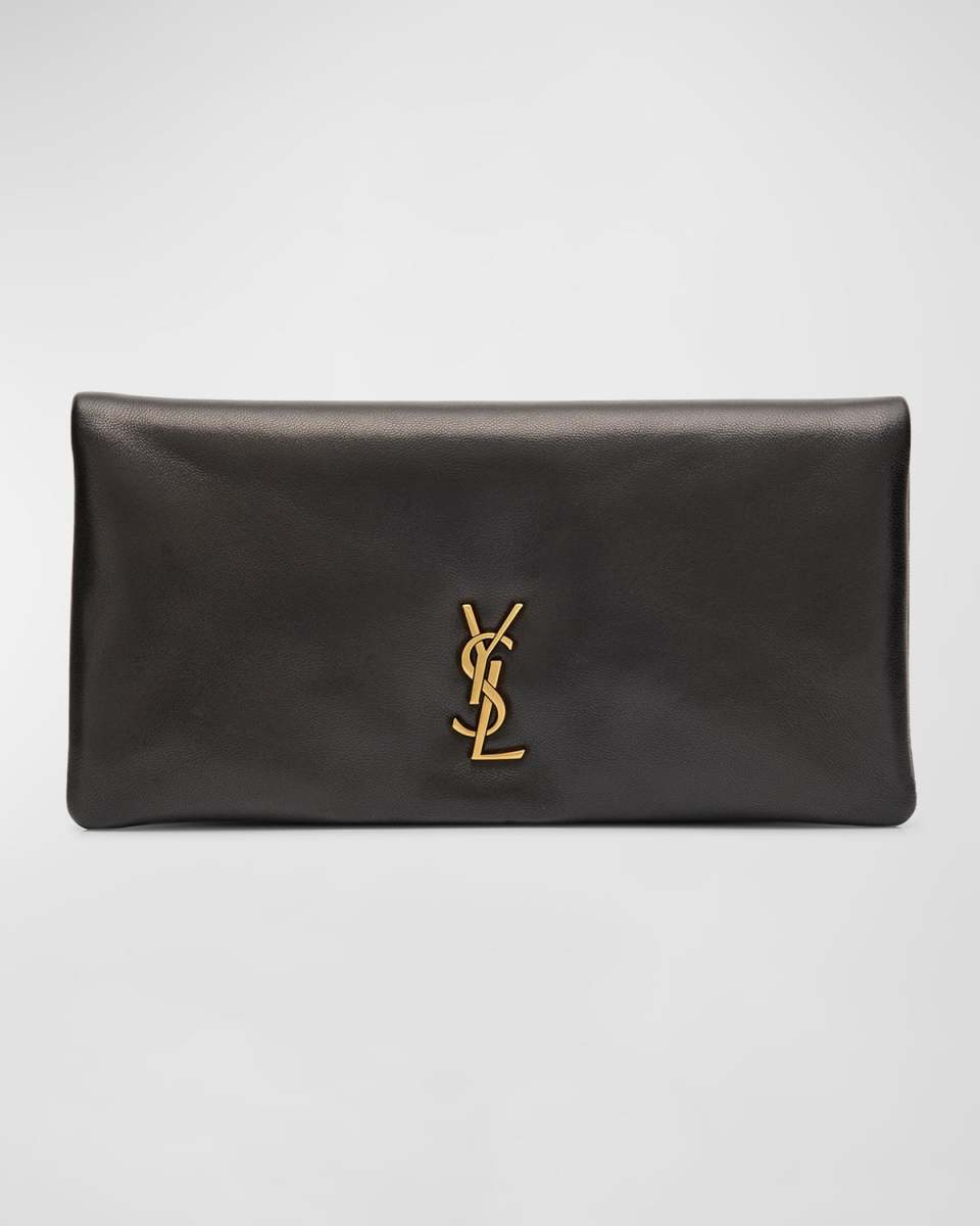 Calypso YSL Pouch Clutch Bag in Lambskin Leather