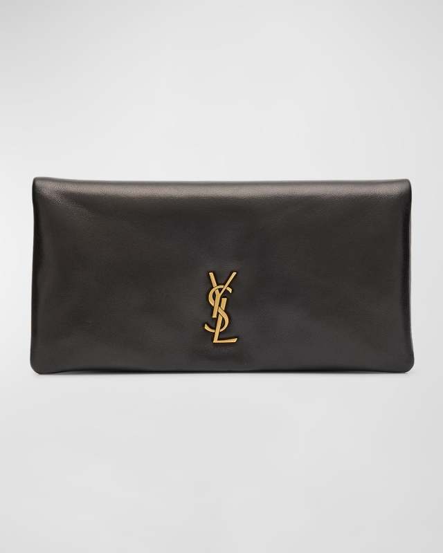 Calypso YSL Pouch Clutch Bag in Lambskin Leather