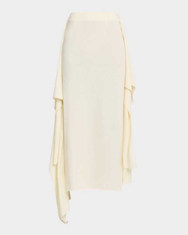 Zadie Drape Slit Midi Skirt
