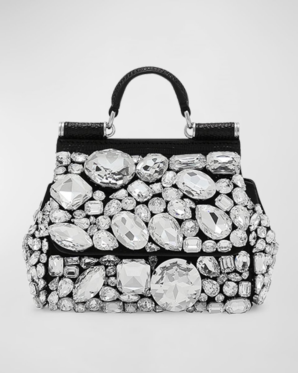 Sicily Mini Crystal Top-Handle Bag