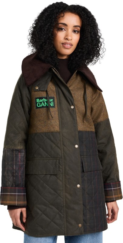 Barbour Barbour Ganni Short Burley Archive Olive/Dull Classic