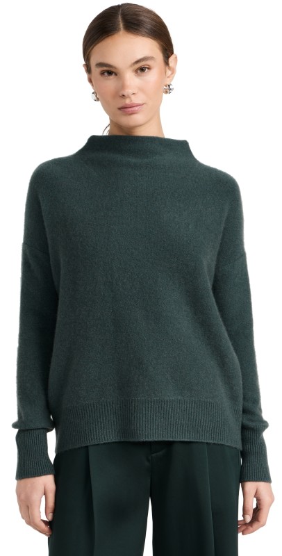 Vince Funnel Neck Cashmere Sweater Azurine