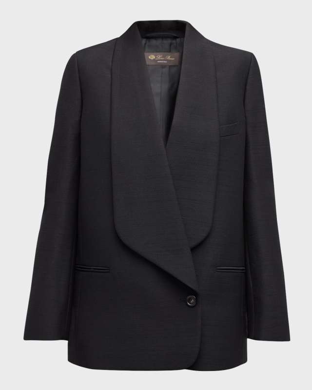 Sheri Slubbed Wool Blazer Jacket