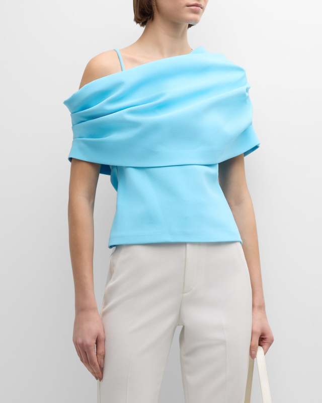Chloe Draped One-Shoulder Blouse