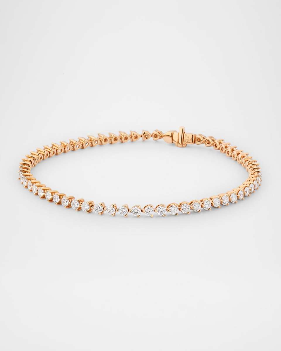 Sparkle 18K Rose Gold Diamond Tennis Bracelet