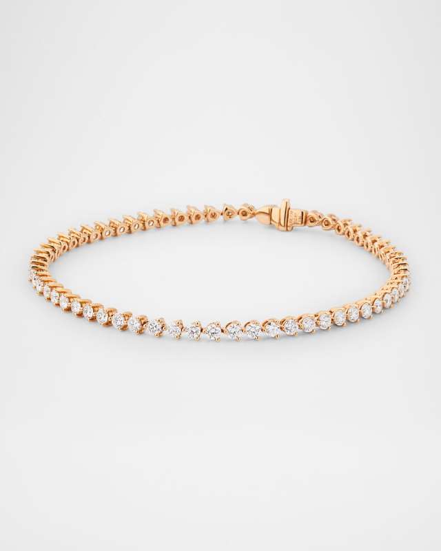 Sparkle 18K Rose Gold Diamond Tennis Bracelet