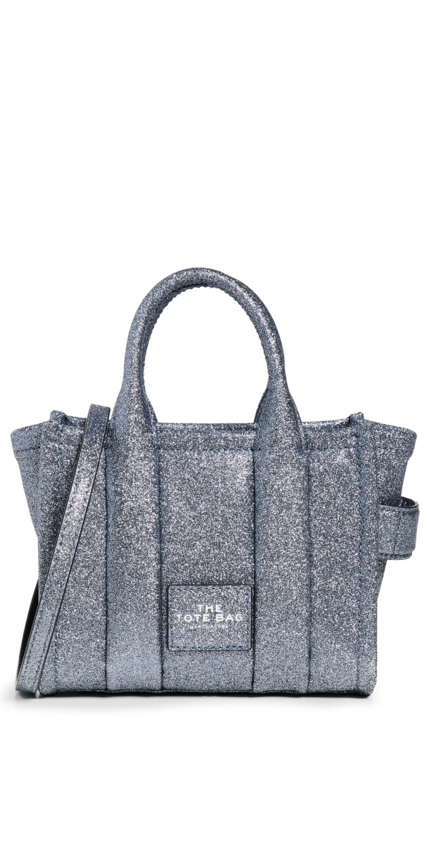 Marc Jacobs The Galactic Glitter Crossbody Tote Bag Silver