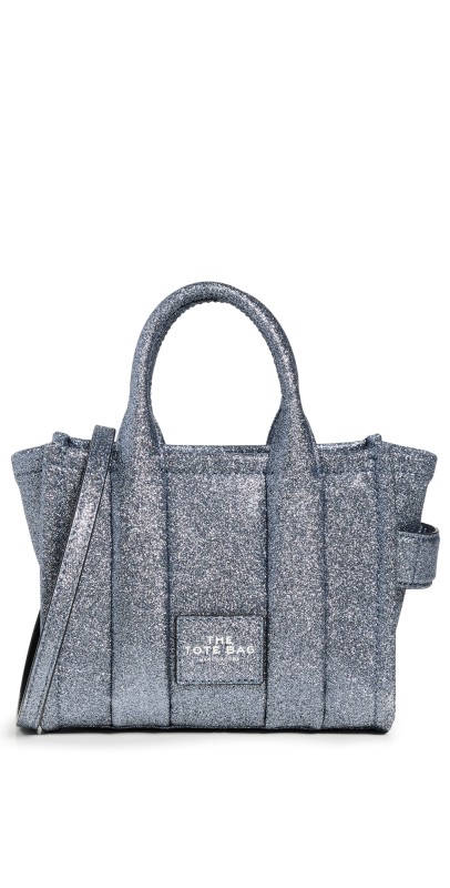 Marc Jacobs The Galactic Glitter Crossbody Tote Bag Silver