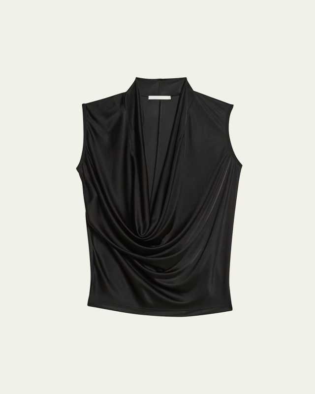 Sleeveless Plunging Jersey Top