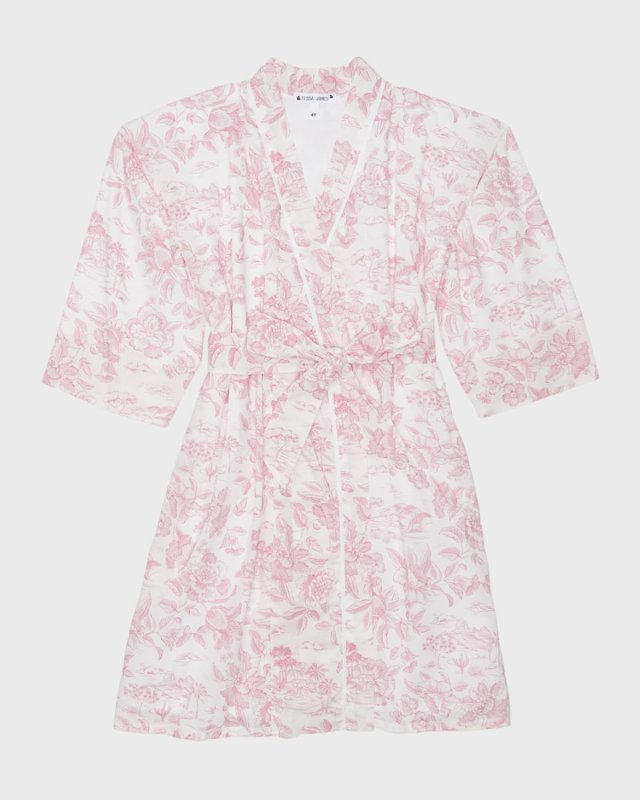 Girl's Veetzie Floral-Print Kimono, Size 2-