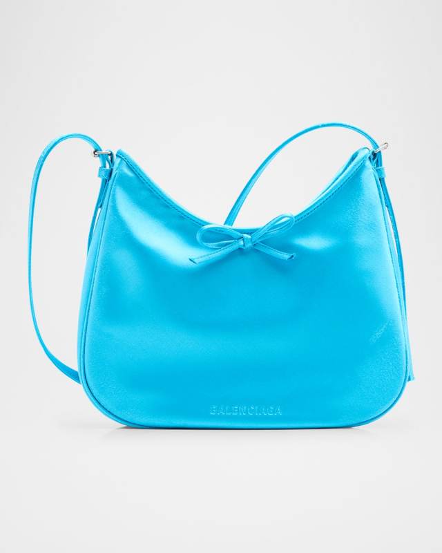Leopolda Small Distressed Satin Hobo Bag