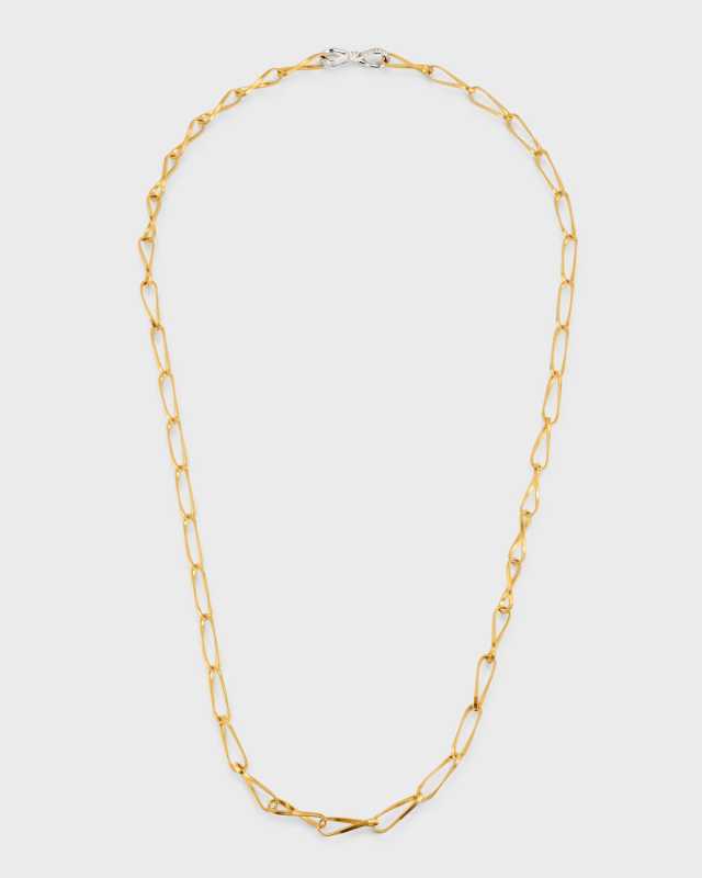 18K Yellow Gold Marrakech Onde Single Link Adjustable Necklace