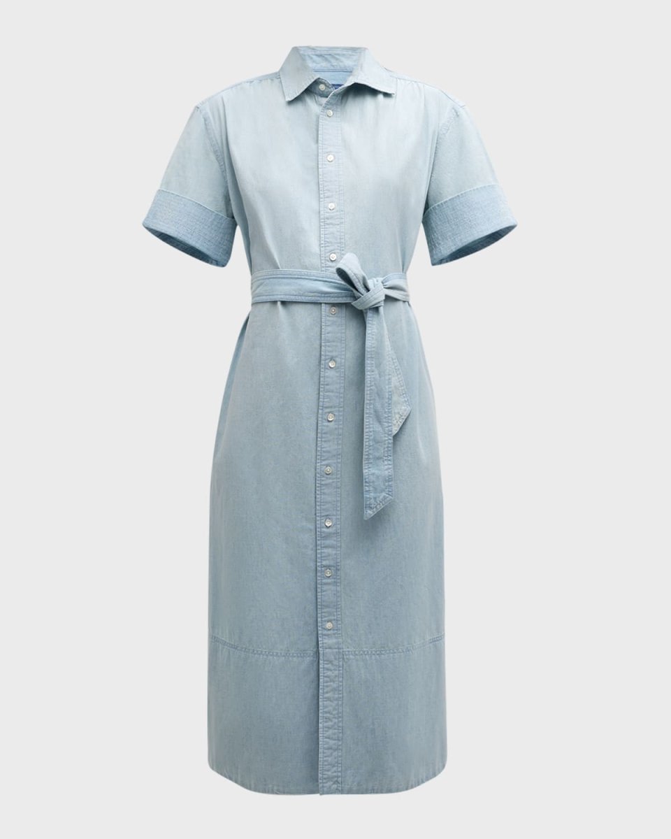 Cotton Chambray Shirtdress