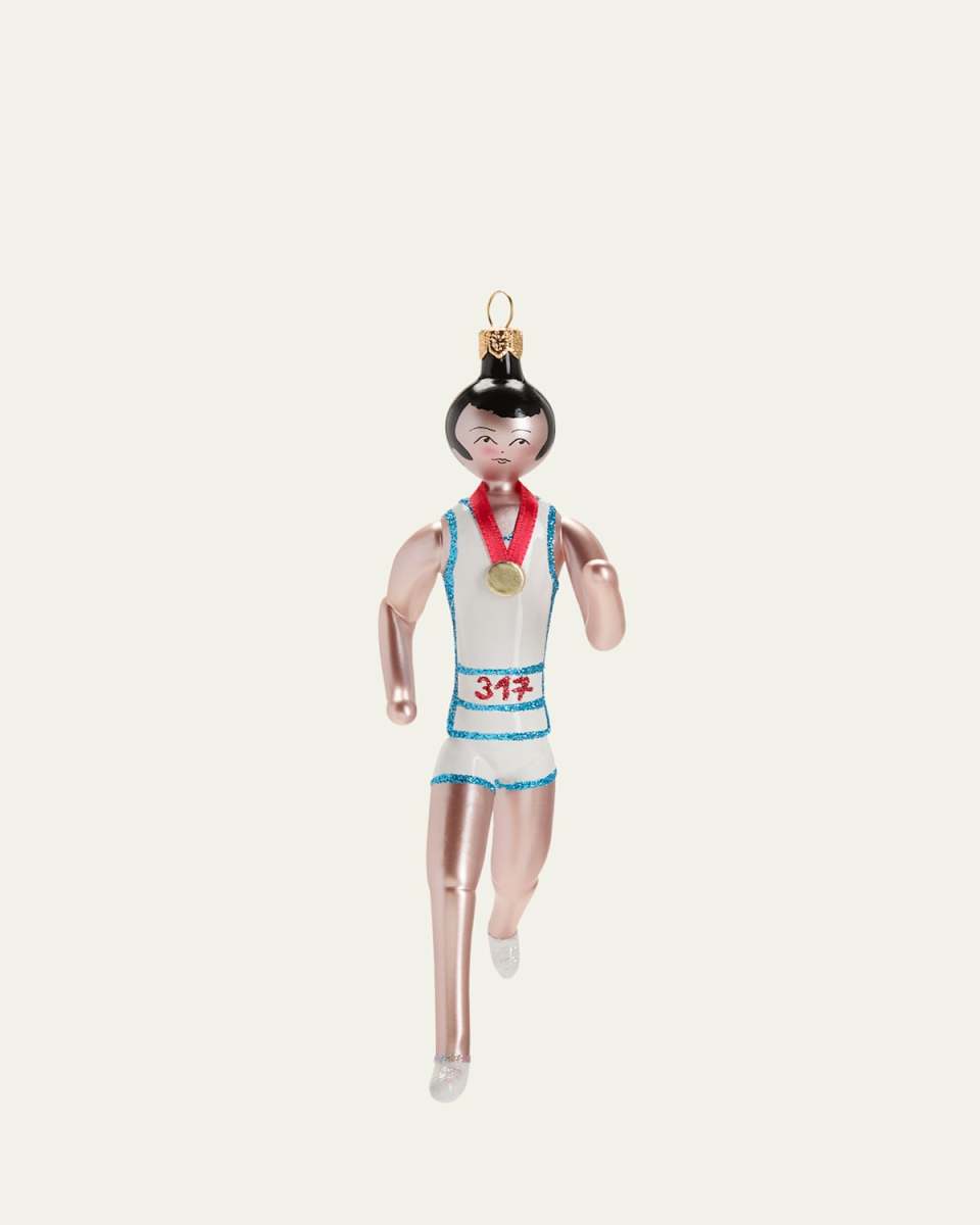 Marathon Runner Boy Christmas Ornament