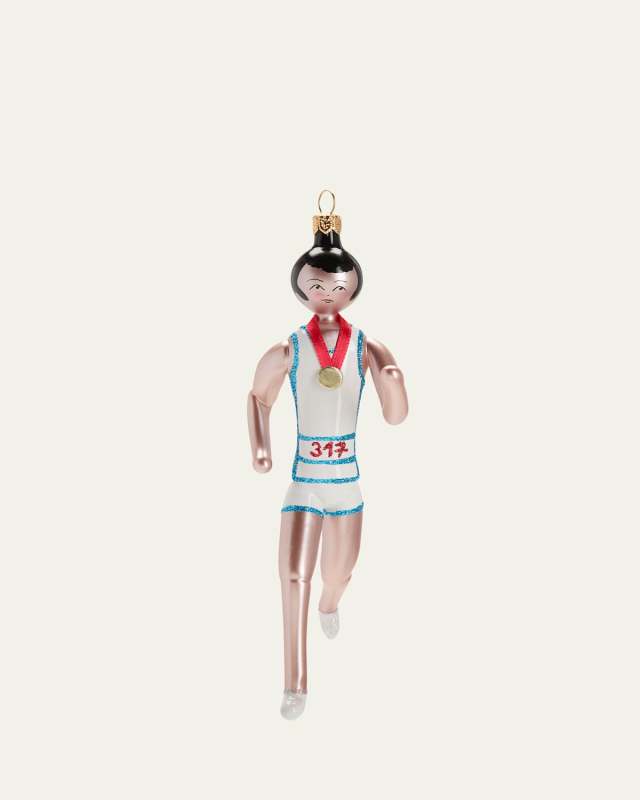Marathon Runner Boy Christmas Ornament