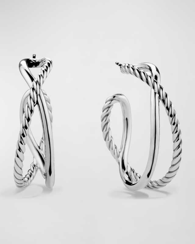 Crossover Hoop Earrings