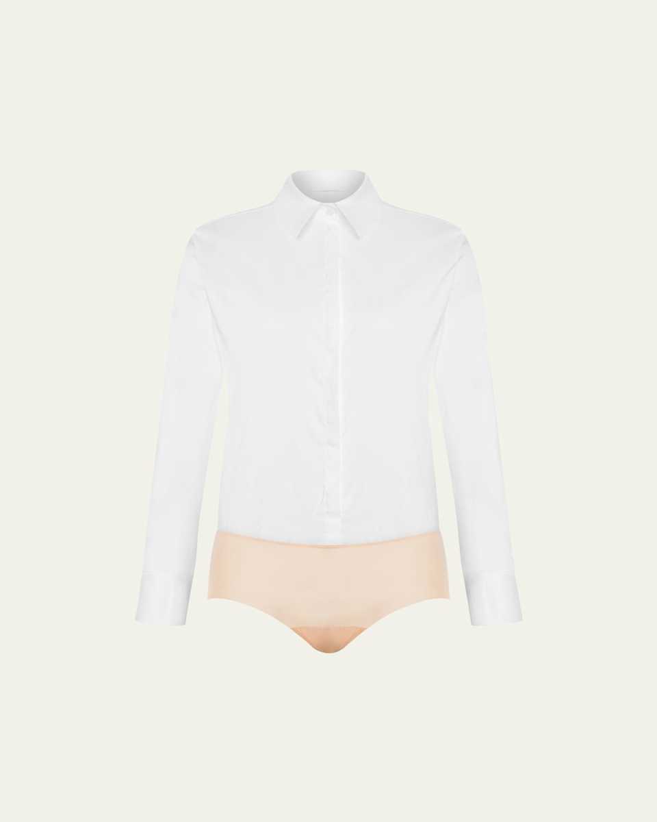 London Effect Button-Down Bodysuit